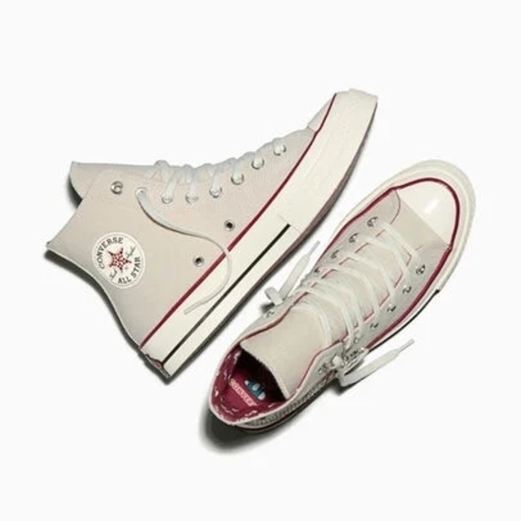 Converse High-Top Sneakers in Blush and Berry Accents - Picture 7 of 8